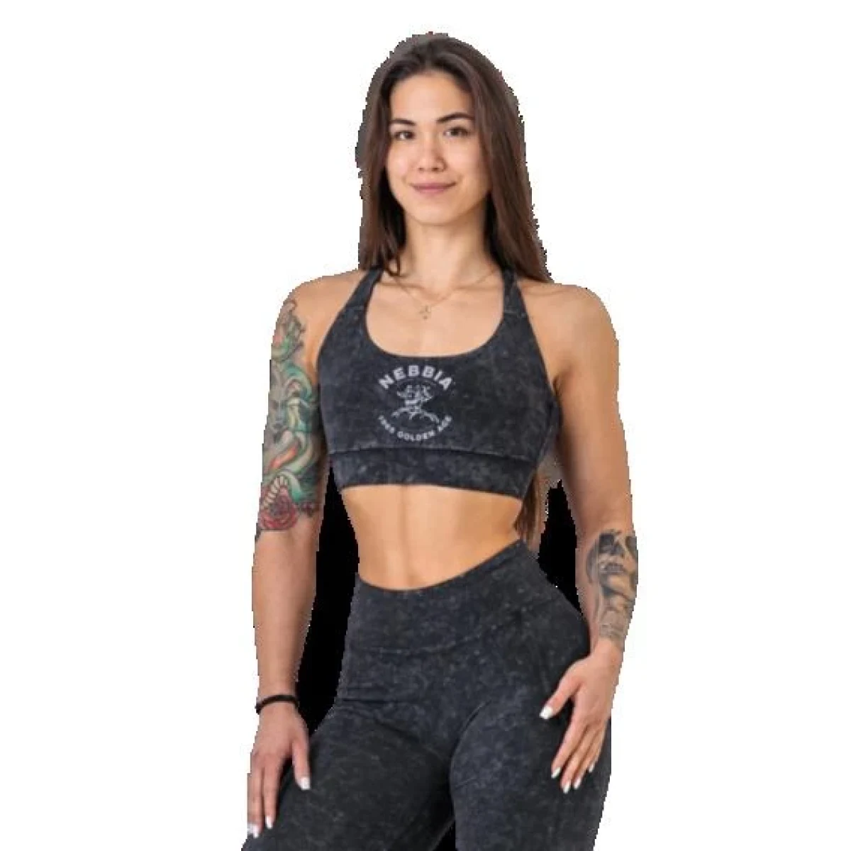 Nebbia Washed sportovní podprsenka se střední podporou GOLDEN AGE 778 - Velikost: XS | Barva: Čierna · záber 1