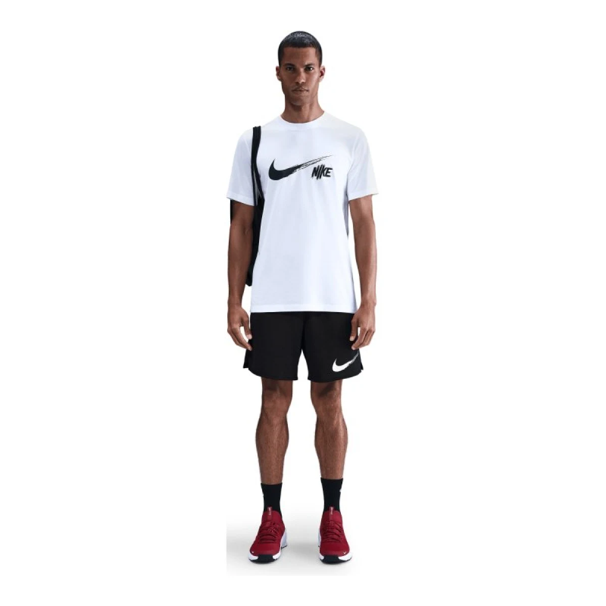 Pánske teplákové kraťasy NIKE M NK DF TOTALITY KNIT 7IN UL G BLACK WHITE · záber 3