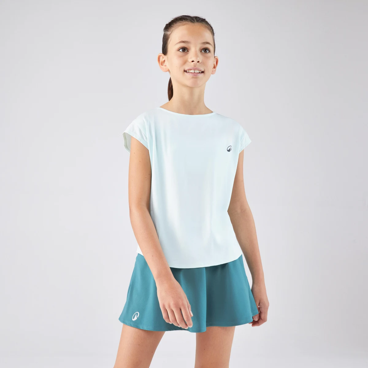 KUIKMA Dievčenské tričko TTS Soft na tenis zelené 12-13 r (149-159 cm) · záber 1