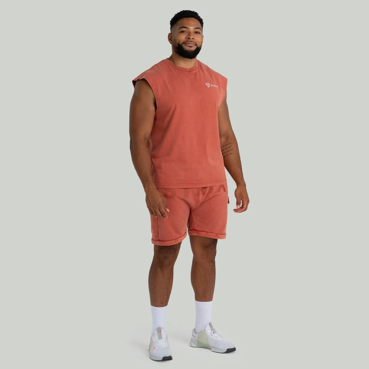 STRIX Tank Top Washed Terra - Velikost: S | Barva: Oranžová | Hmotnost: 0,23 kg | Balení: 80 · záber 4