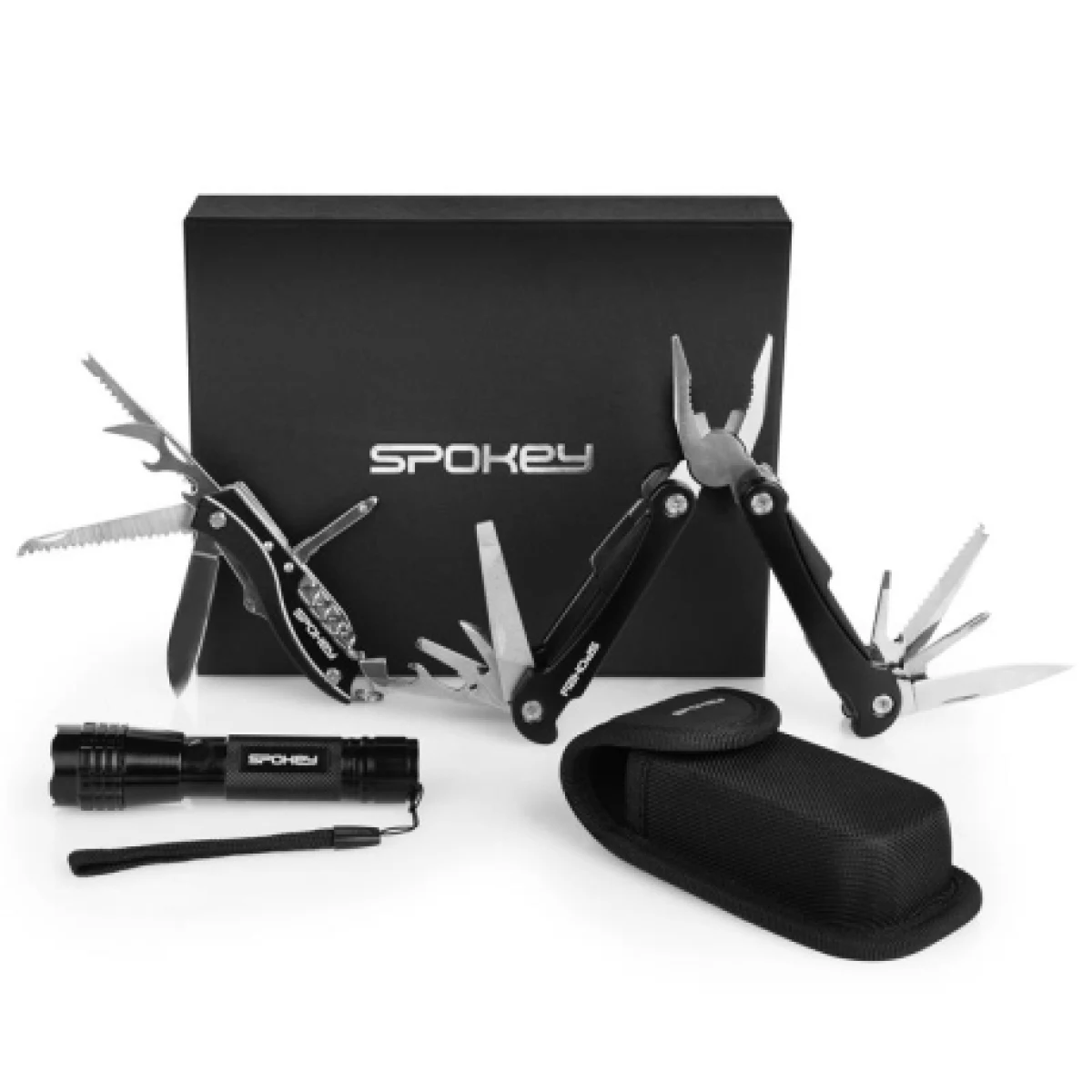 Náradie SPOKEY BOLD Multifunction tool set in gift box: nůž + kleště + svítilna s poutkem · záber 1