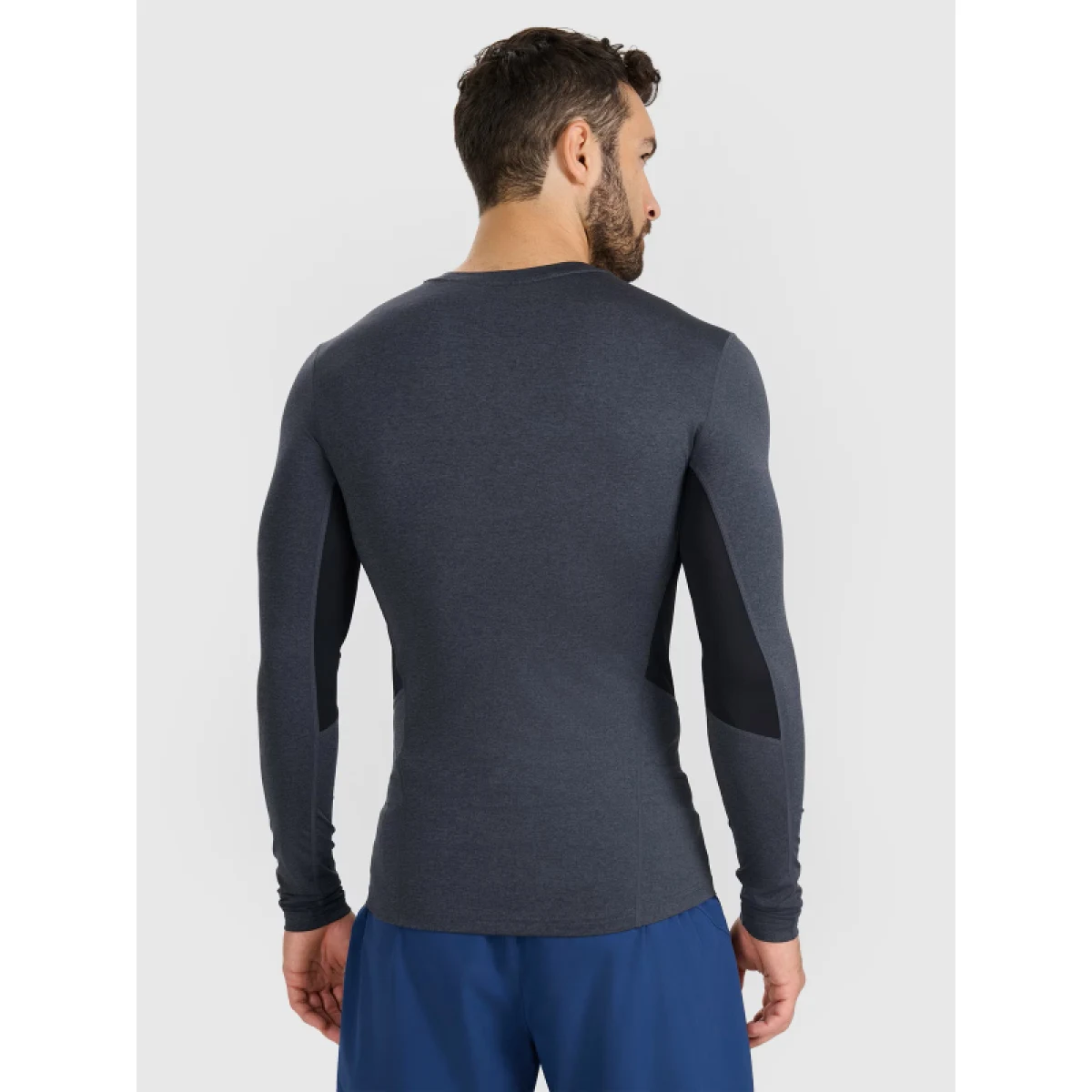 Pánske tréningové tričko s dlhým rukávom 4F LONGSLEEVE FNK M507-WMM00TFLOM507-22M-ANTHRACITE MELANGE · záber 3