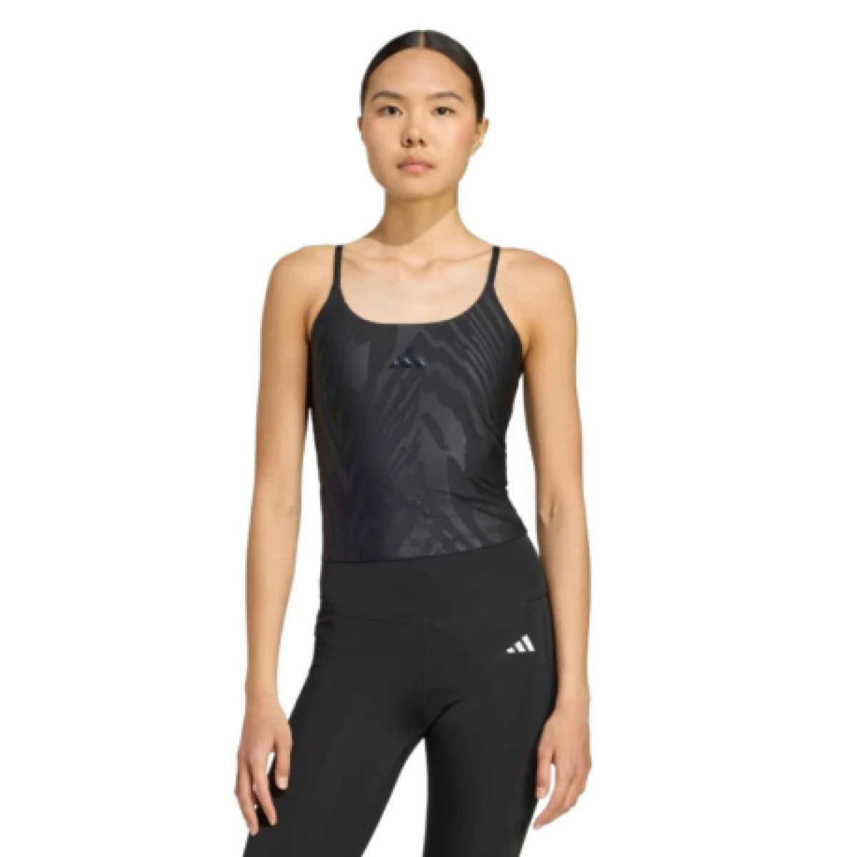 Dámske tréningové tielko ADIDAS OPT AOP LS TANK BLACK · záber 1