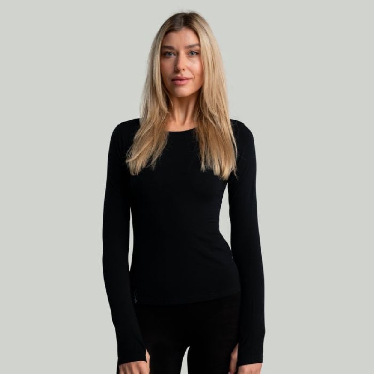 STRIX Dámske tričko s dlhým rukávom MERINO I Black MM · záber 1