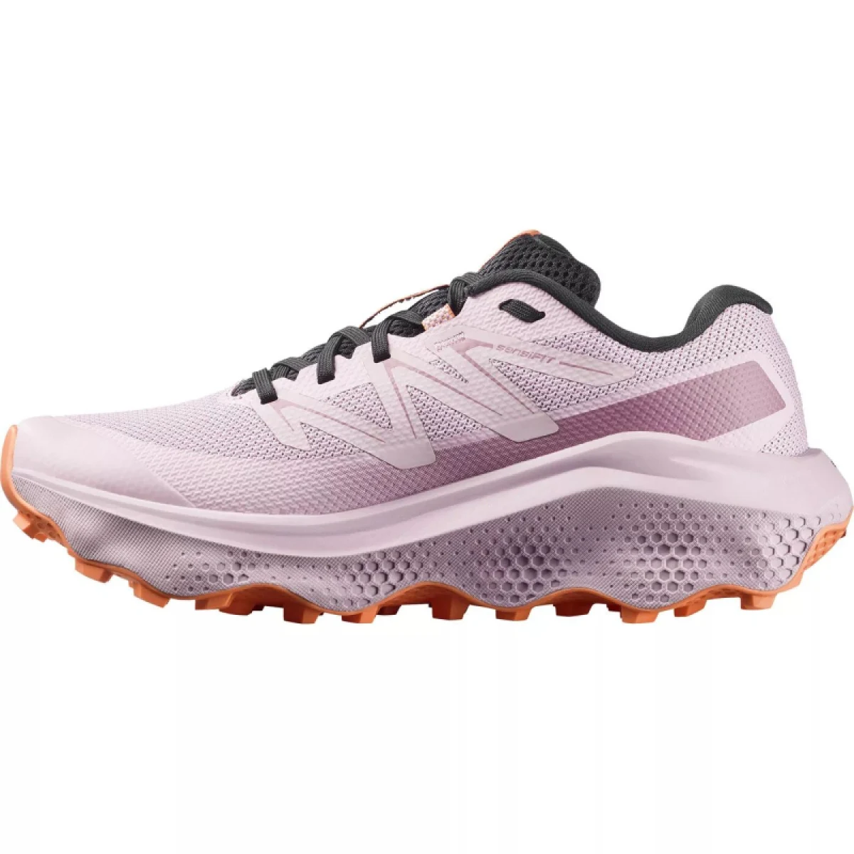 Dámska bežecká trailová obuv SALOMON Ultra Flow 2 W dawn pink black nectarine · záber 3