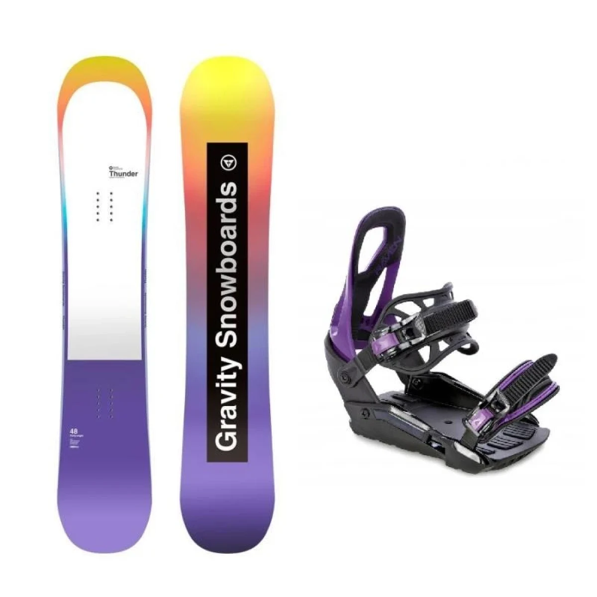 Gravity Thunder 24/25 dámský snowboard + Raven S230 Black/violet vázání · záber 1
