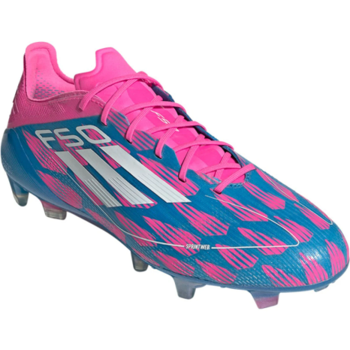 Pánské outdoorové fotbalové kopačky ADIDAS F50 Elite M FG solar blue cloud white solar pink · záber 1