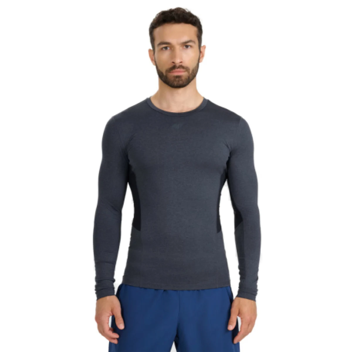 Pánske tréningové tričko s dlhým rukávom 4F LONGSLEEVE FNK M507-WMM00TFLOM507-22M-ANTHRACITE MELANGE · záber 1