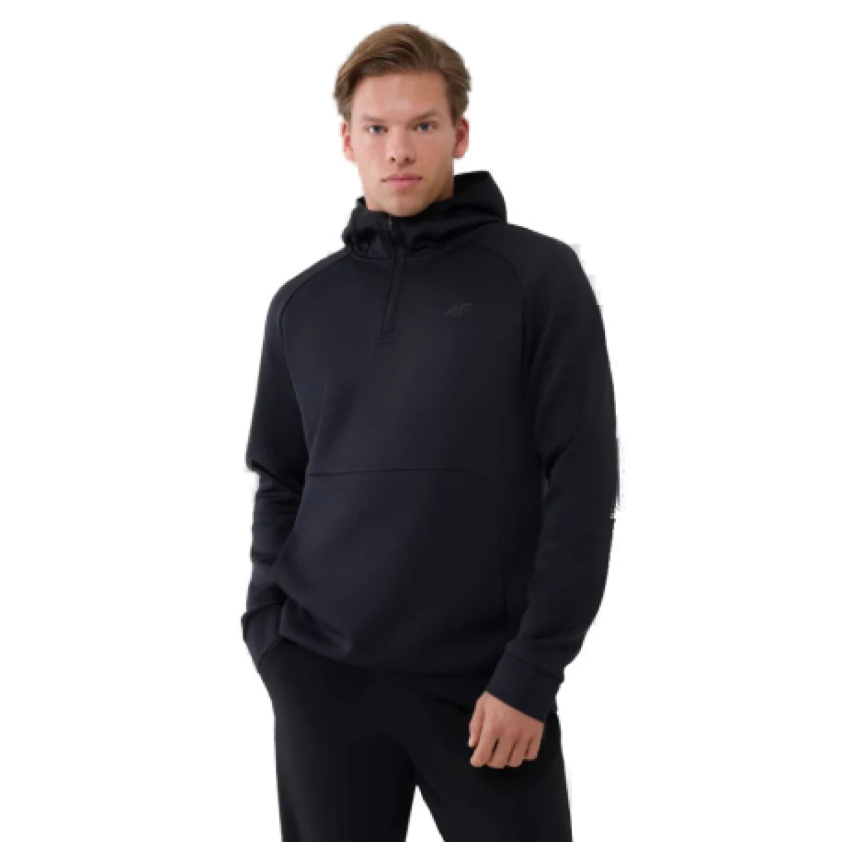 Pánská mikina s kapucí 4F SWEATSHIRT FNK M457-20S-DEEP BLACK · záber 1