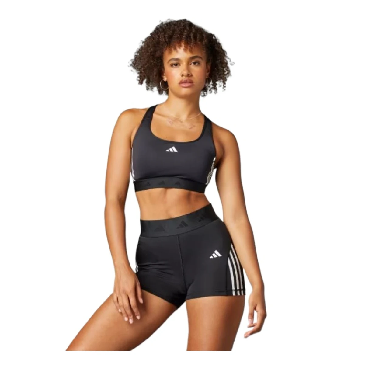 Dámske tréningové kraťasy ADIDAS HYGLM 3INCH BLACK WHITE · záber 2