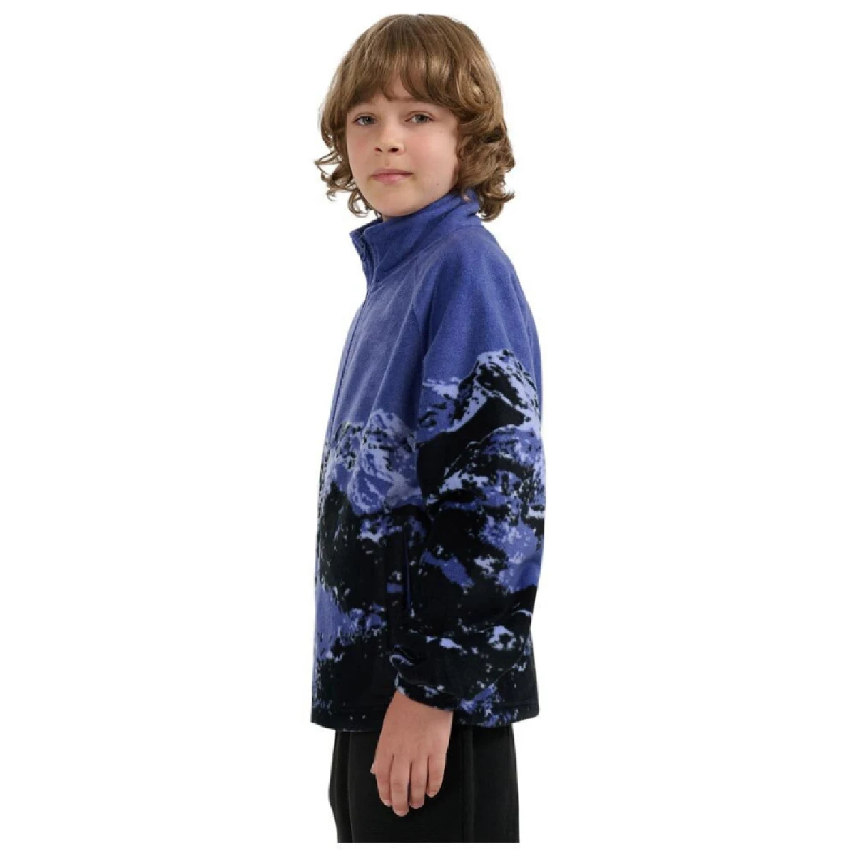 Chlapčenská flisová mikina so zipsom 4F JUNIOR FLEECE M349-4FJWAW25TFLEM349-91A-MULTICOLOUR 1 ALLOVER · záber 3