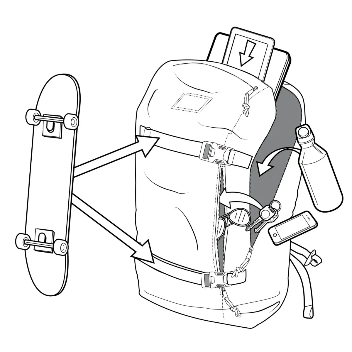 Burton Kilo 2.0 27L Backpack - Barva: Čierna · záber 2