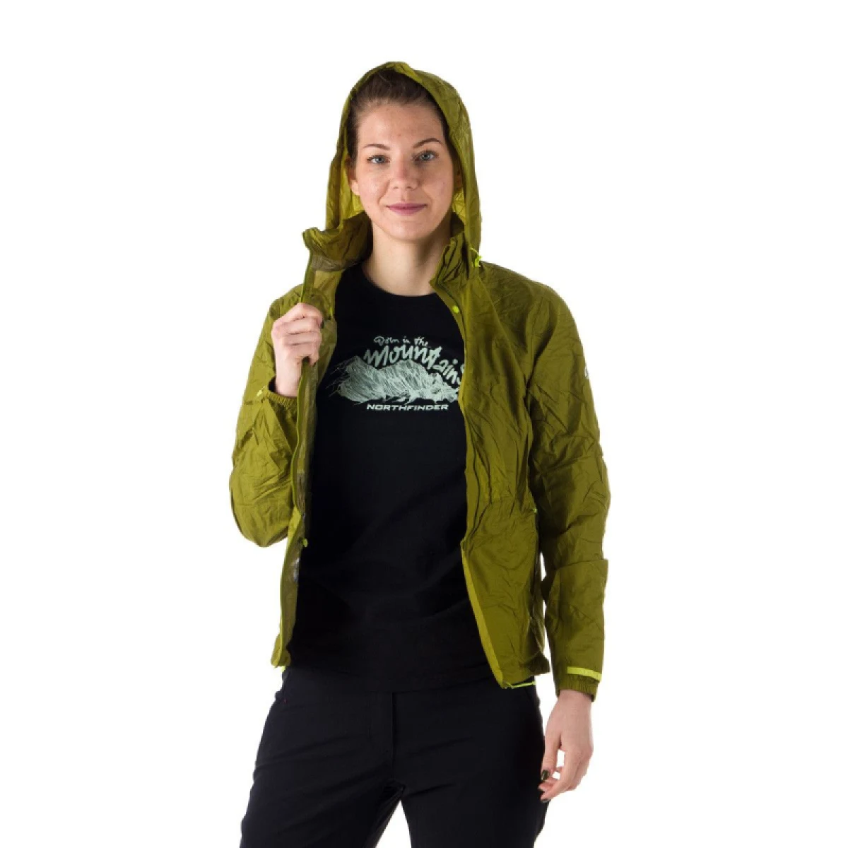 Dámska tréningová bunda s kapucňou NORTHFINDER NORTHKIT-BU-4268OR-macaw green · záber 4
