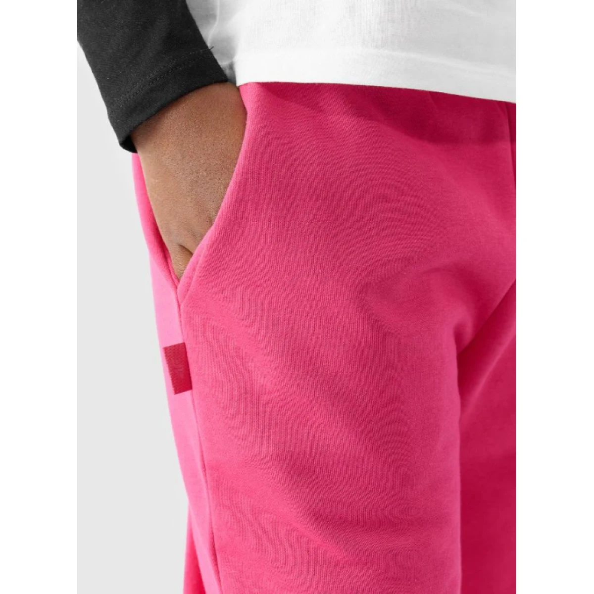 Dívčí tepláky 4F JUNIOR TROUSERS-JWAW24TTROF754-55S-HOT PINK · záber 5