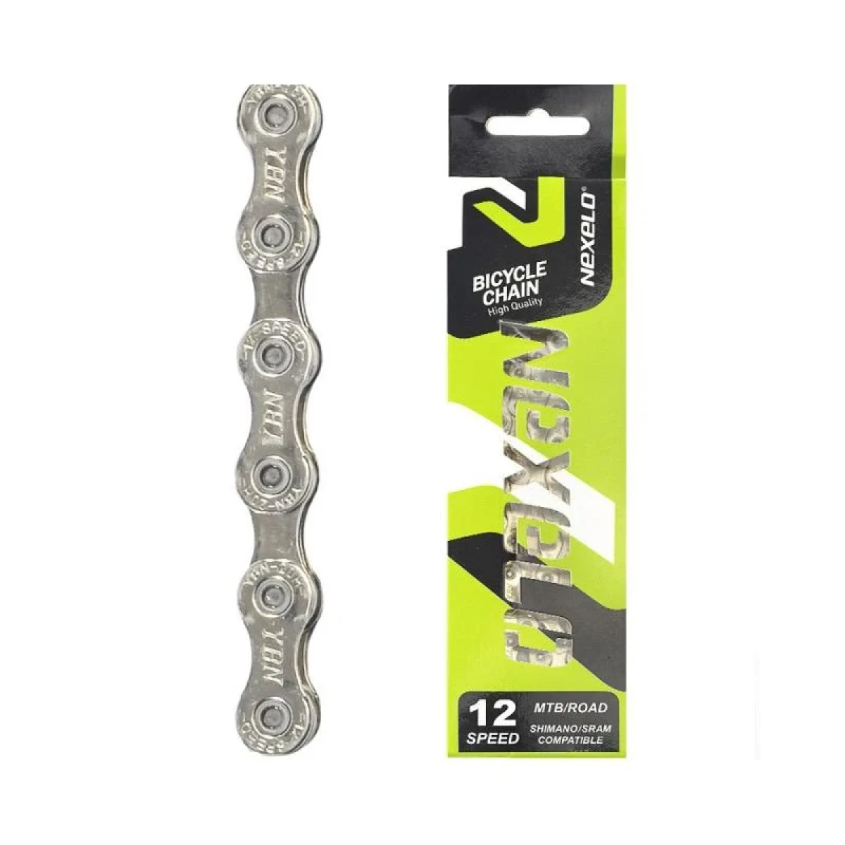 Nexelo 12 Rychlostní Stříbrný BOX řetěz · záber 1