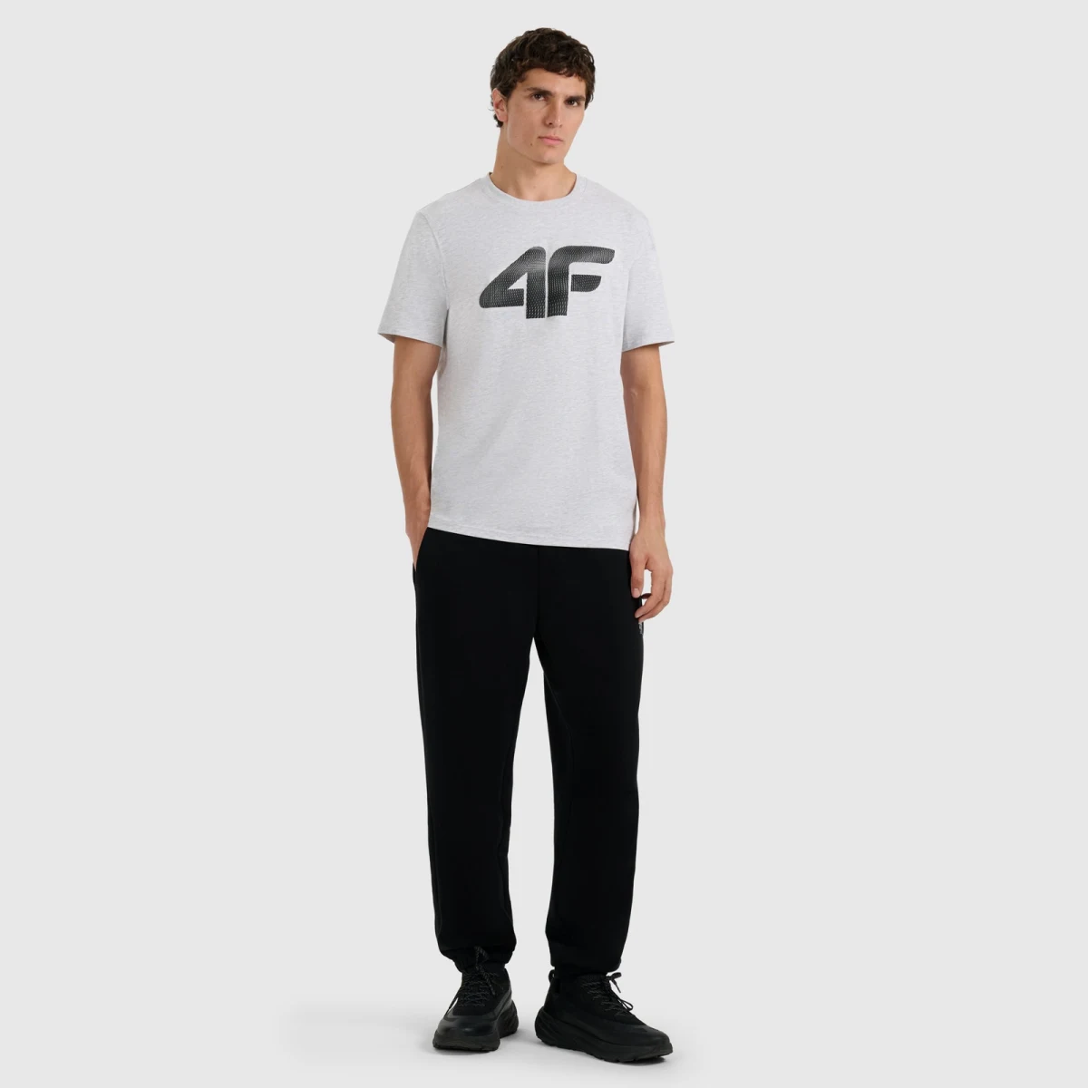 T-shirt regular s potiskem pánský - šedé · záber 2