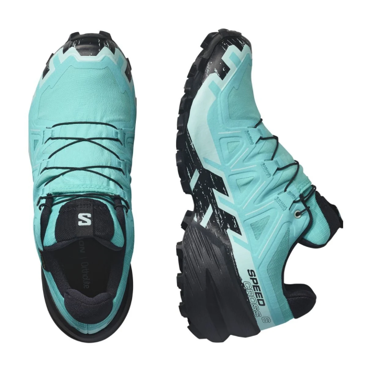 Dámská běžecká trailová obuv SALOMON Speedcross 6 GTX W blue curacao black iced aqua · záber 4