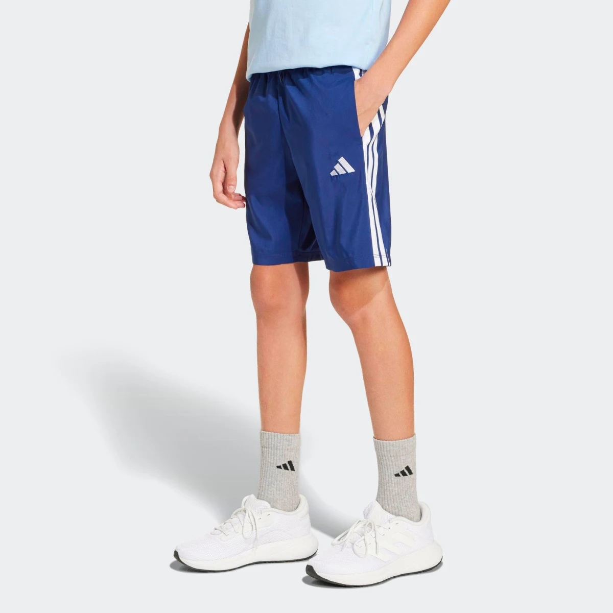 ADIDAS ADIDAS detské športové šortky modré 9-10 r (140 cm) · záber 1