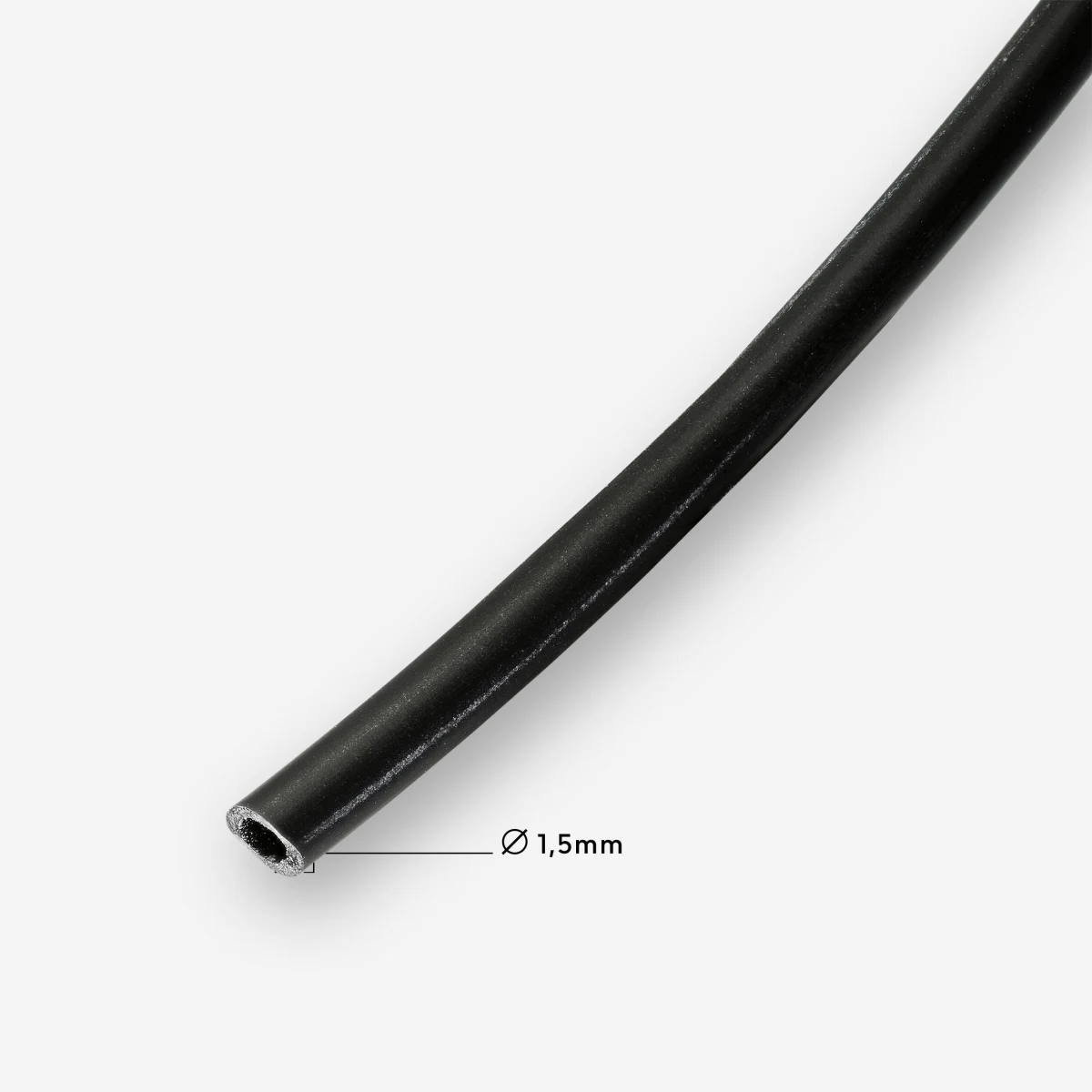 CAPERLAN Bužírka silikónová na lov kapra 1,5 mm/1 m bez · záber 2