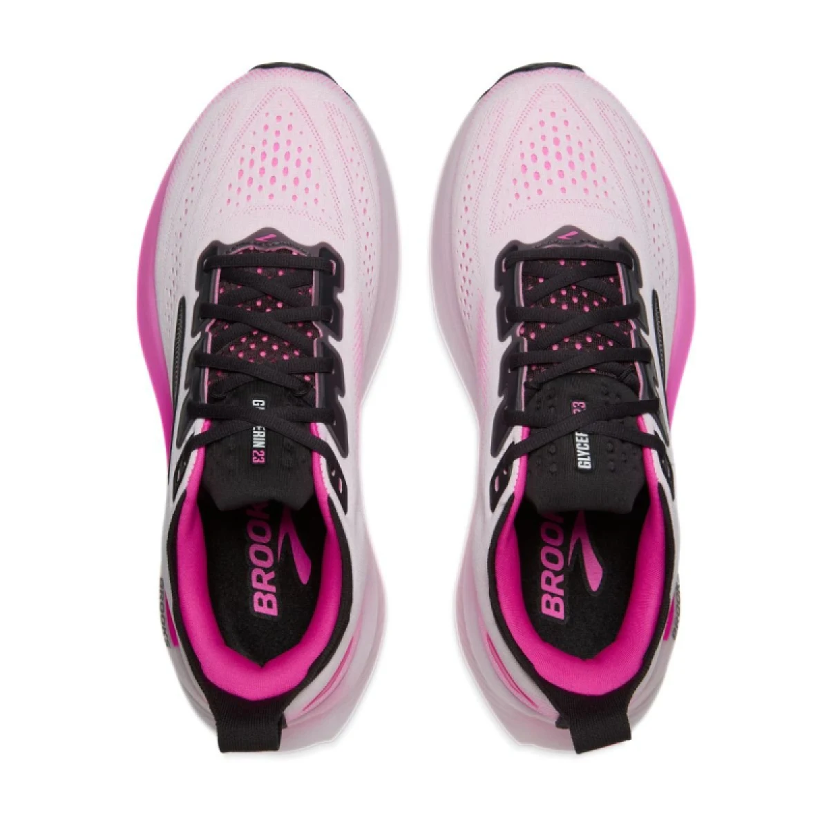Dámska bežecká obuv BROOKS Glycerin 23 W white phantom cyber pink · záber 4