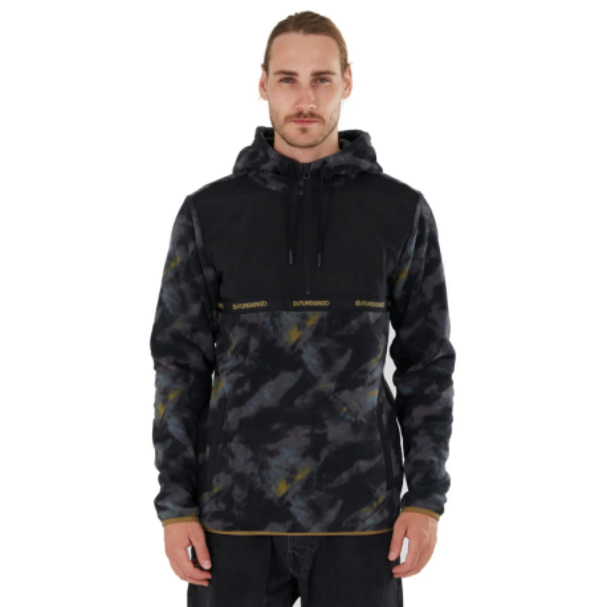 Pánská lyžařská mikina s 1 2 zipem FUNDANGO Exodus Hybrid Jacket-585-moor · záber 1
