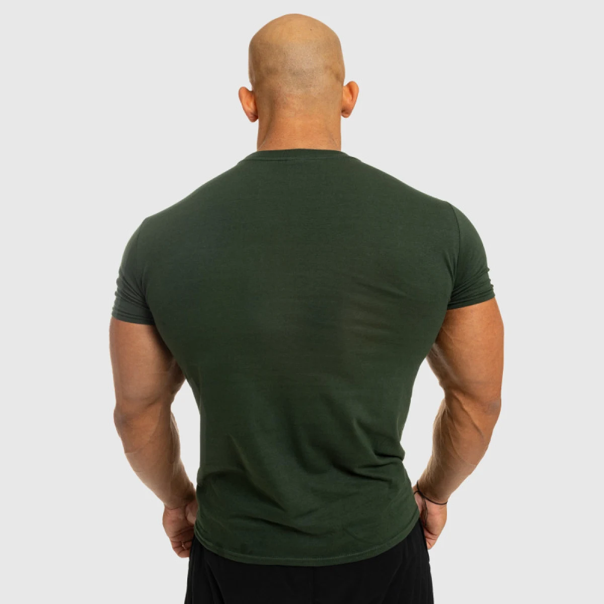 Pánske fitness tričko Iron Aesthetics Be Stronger, zelené · záber 4