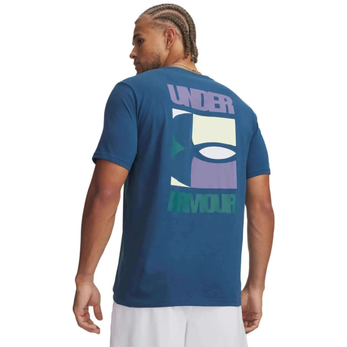 Pánske tričko s krátkym rukávom UNDER ARMOUR UA M BLOCK LOGO SS-BLU · záber 2