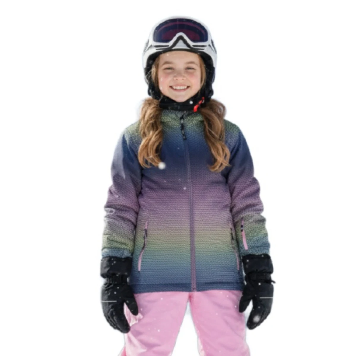 Dívčí lyžařská bunda - Velikost: 4213 | Barva: Kids Ski Jacket - Aop -4213-Bonbon · záber 1
