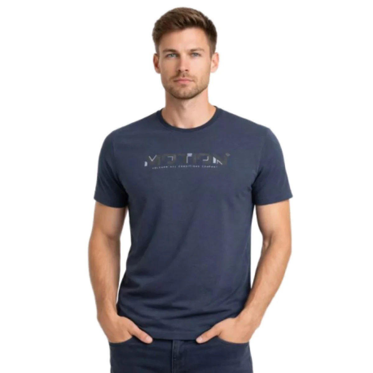 Pánske tričko s krátkym rukávom VOLCANO TM-MOTION DENIM · záber 1
