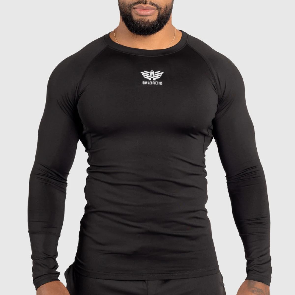 Funkčné tričko s dlhým rukávom Iron Aesthetics Reflective, čierne · záber 2
