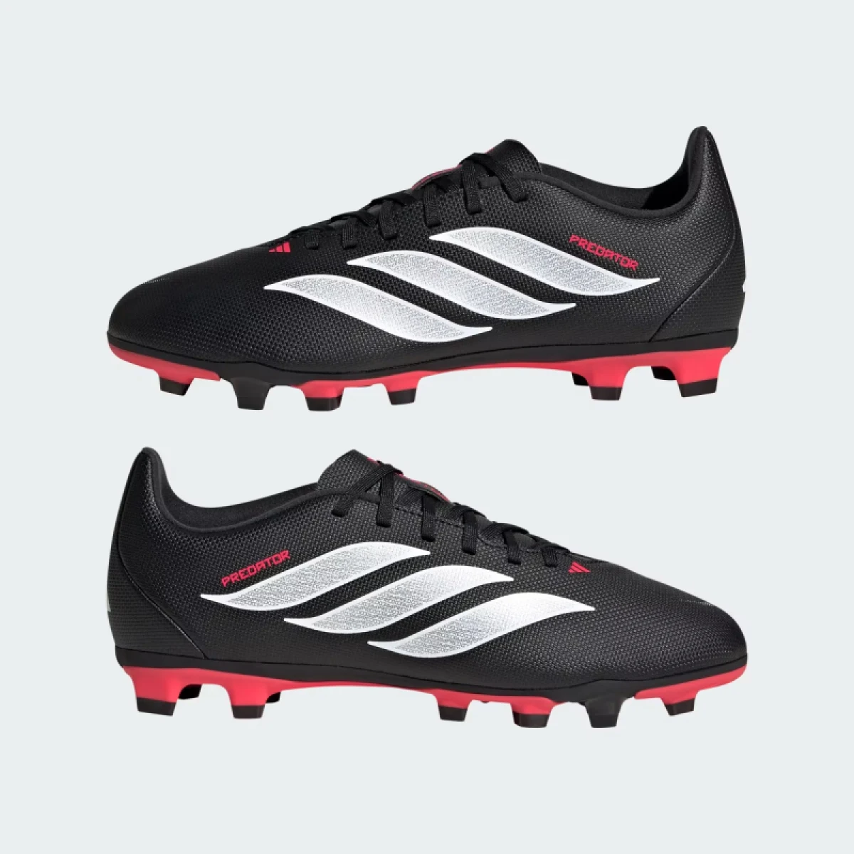 Chlapčenské futbalové kopačky outdoorové ADIDAS Predator Club Jr FG MG core black cloud white lucid red · záber 5