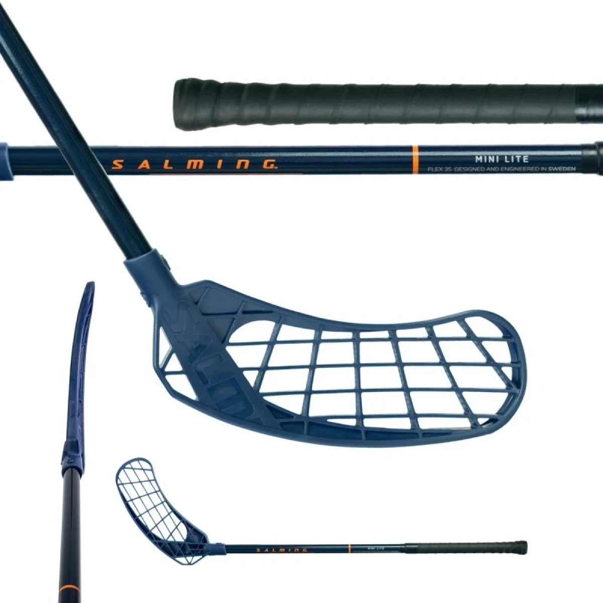 Salming Quest2 Mid Minilite 35 Navy/Nectarine · záber 1