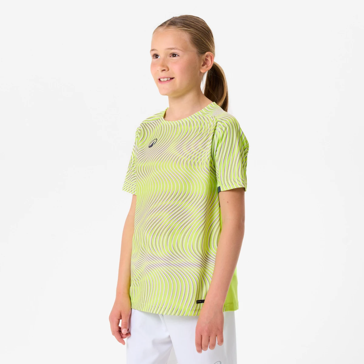 KIPSTA Detský futbalový dres Wavy Club žlto-čierny 7-8 r (123-130 cm) · záber 1