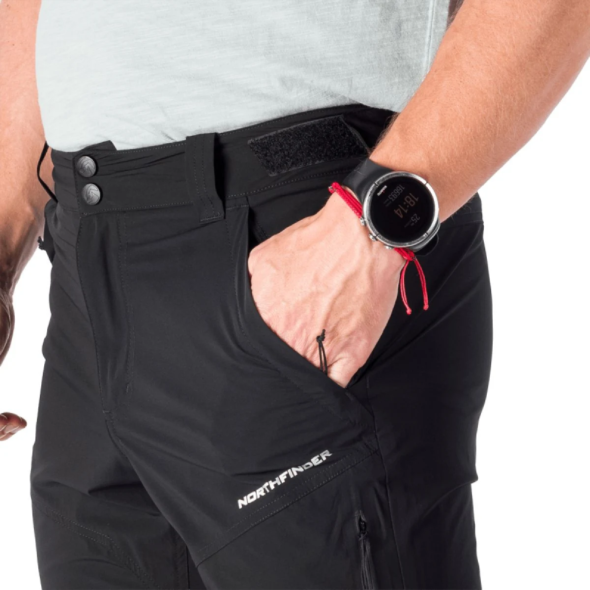 Pánske turistické nohavice NORTHFINDER SILVESTRE-270blackblack · záber 5