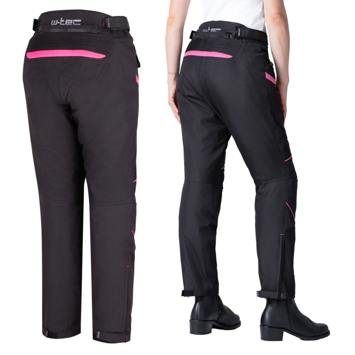 Dámske moto nohavice W-TEC Durmanes Lady Farba čierno-ružová, · záber 3