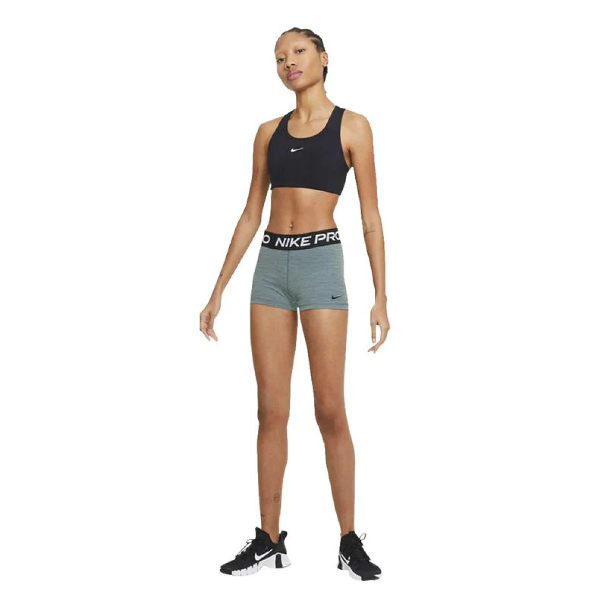 Dámske tréningové kraťasy NIKE PRO W NP 365 SHORT 3IN SMOKE GREY HTR BLACK BLACK · záber 2
