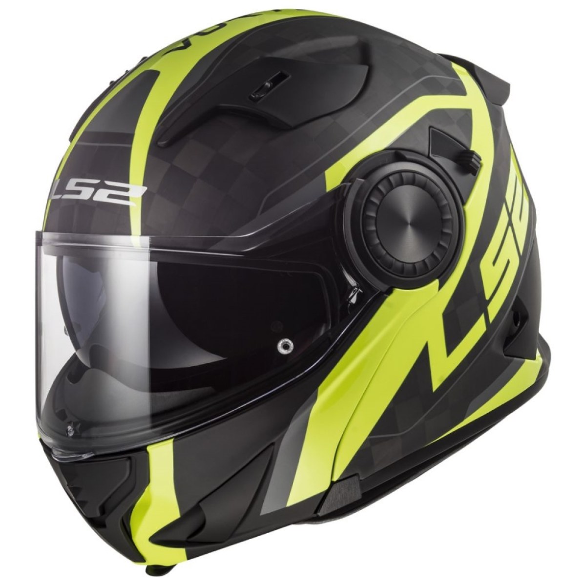LS2 FF313 Vortex Carbon Hi Vis Yellow - M (57-58) · záber 1