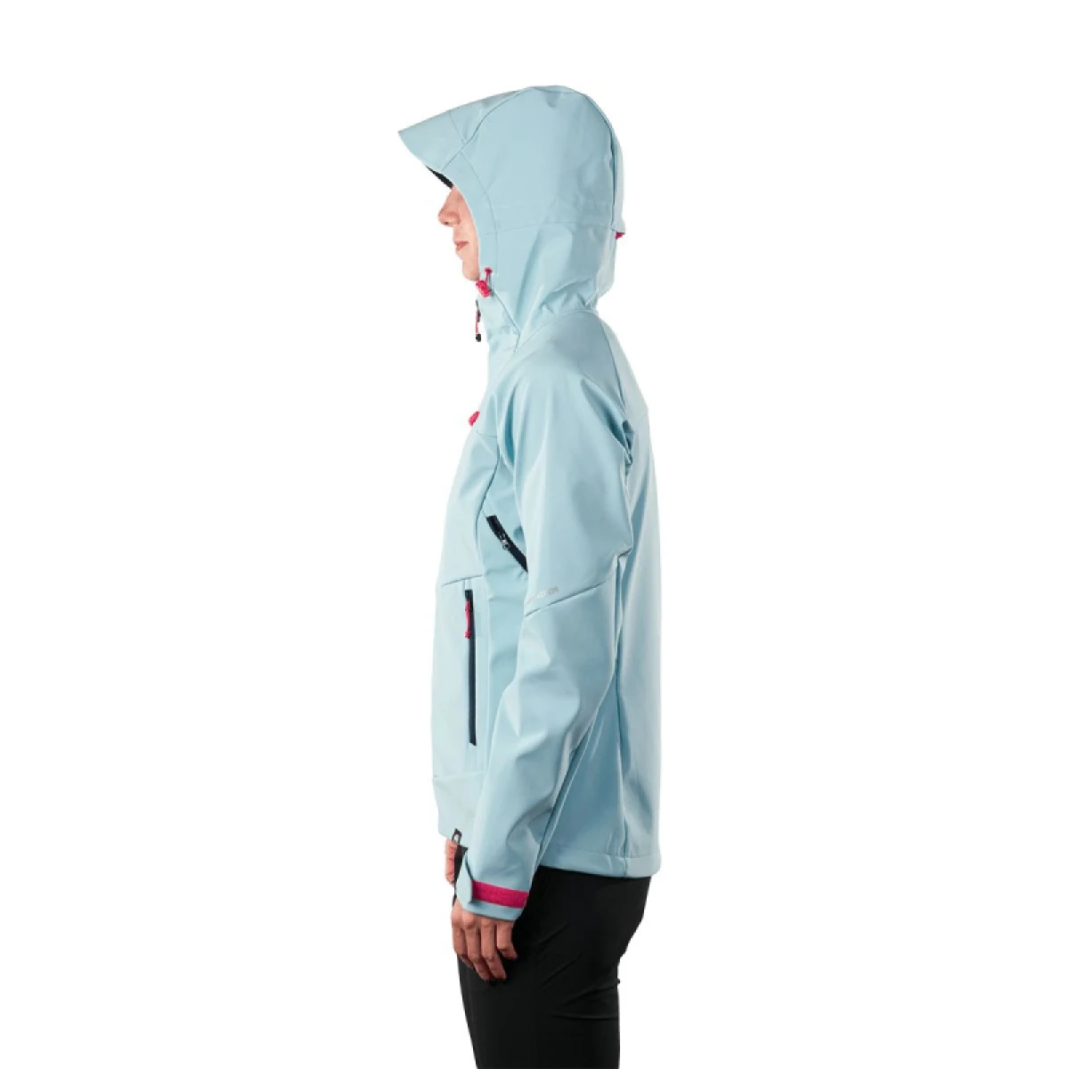Dámska turistická softshellová bunda s kapucňou NORTHFINDER DAMARIS-368skyblue · záber 4