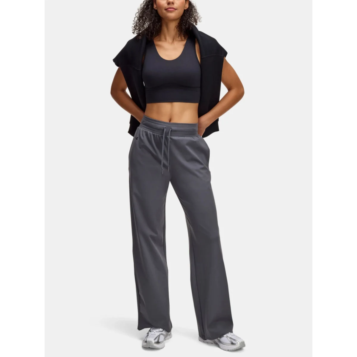 Dámské tepláky UNDER ARMOUR Motion Open Hem Pant-GRY · záber 4