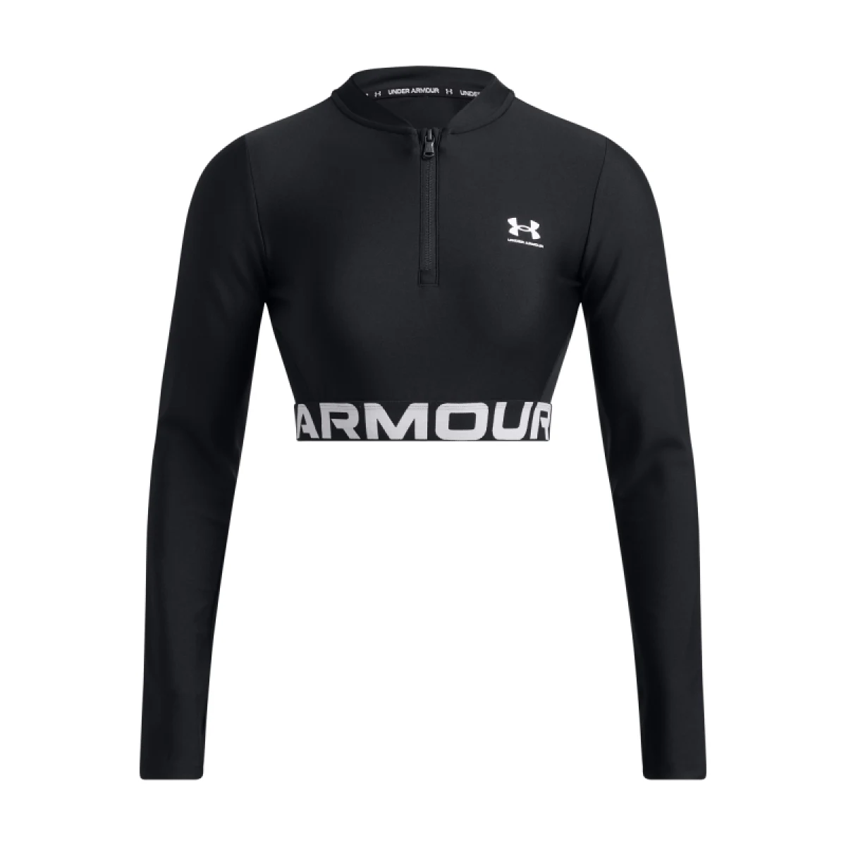 Under Armour Women‘s top HeatGear Rib 1/4 Zip LS Black · záber 3
