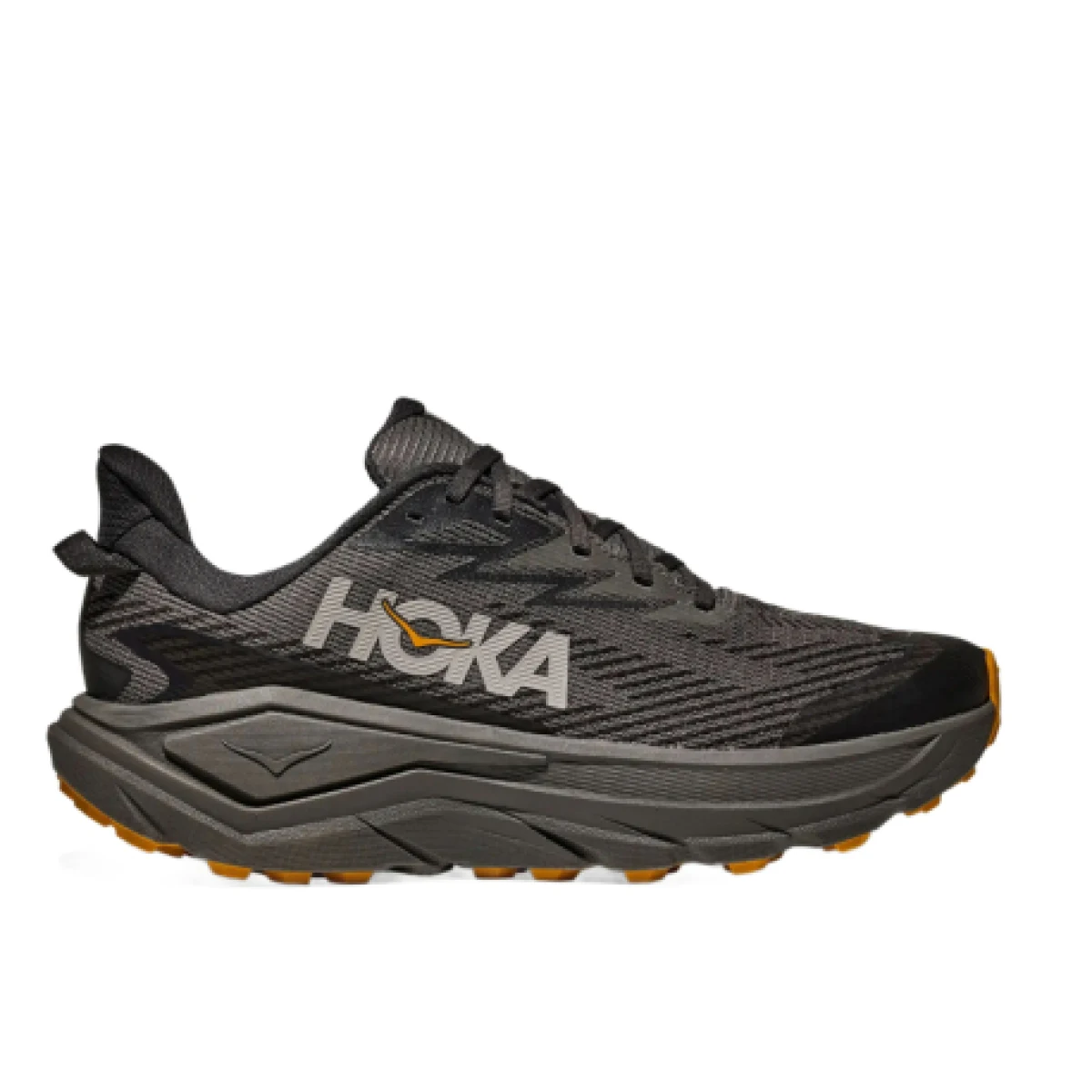 Pánska bežecká trailová obuv HOKA Challenger 8 GTX M asphalt grey varsity yellow · záber 1