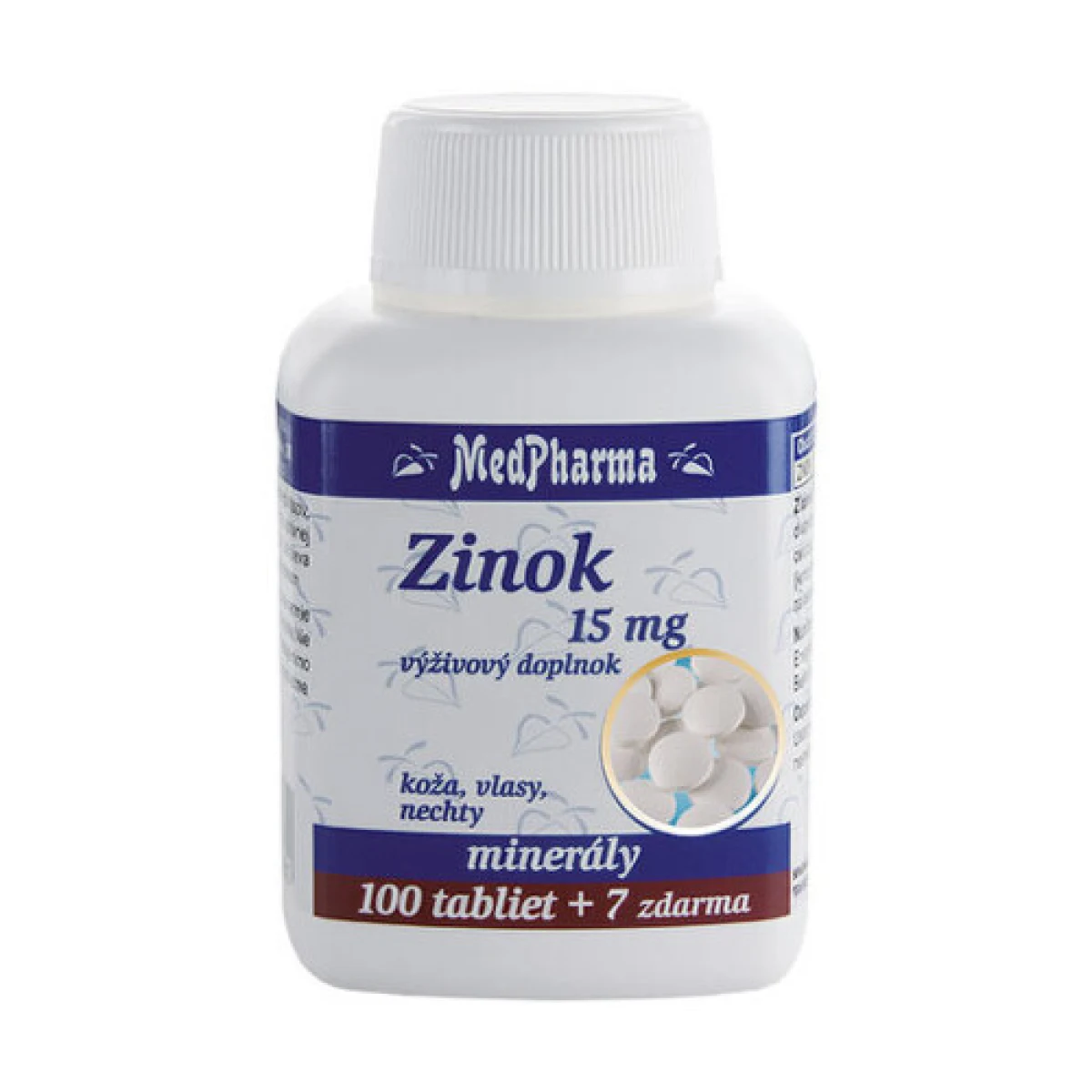 MEDPHARMA Zinok 15 mg 100 + 7 tabliet ZADARMO · záber 1