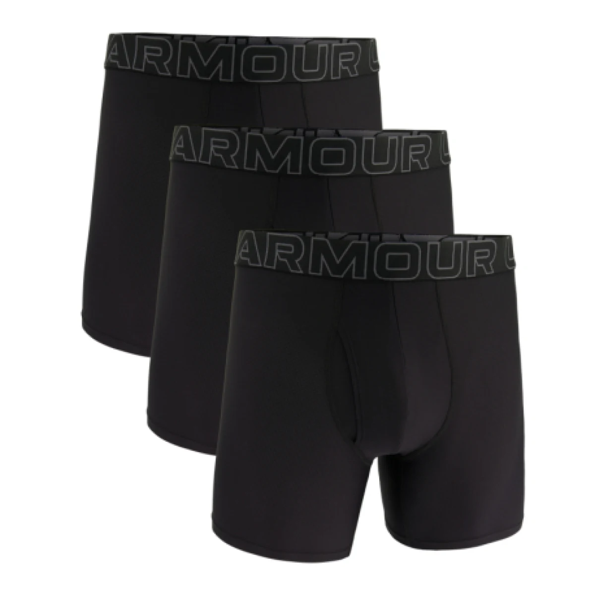 Pánské boxerky UNDER ARMOUR 3 PACK-UA PERFORMANCE TECH MESH -SOLID 6 inch-BLK · záber 1