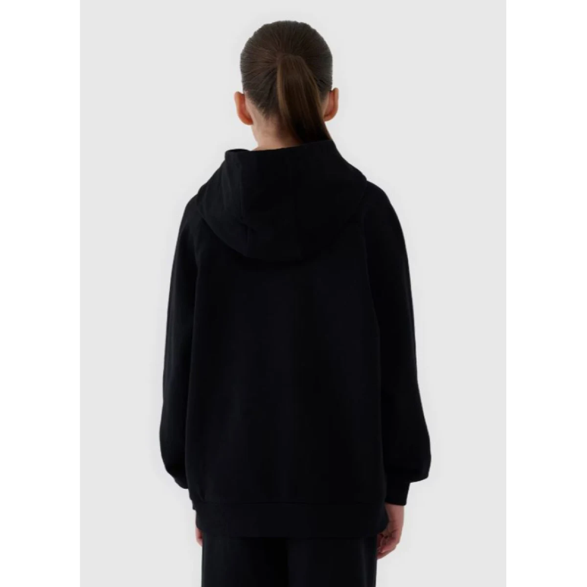 Dívčí mikina s kapucí 4F JUNIOR SWEATSHIRT F1478-20S-DEEP BLACK · záber 3