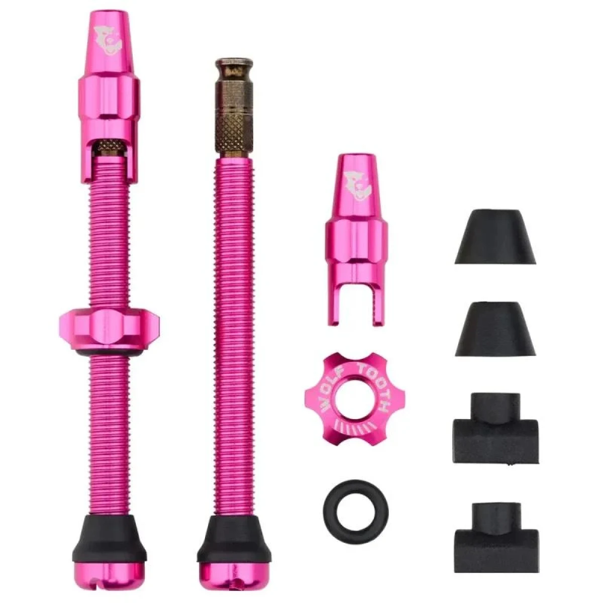 WOLF TOOTH Ventilky Tubeless Valve Stem Kit Clik Valve 60mm Růžová · záber 1