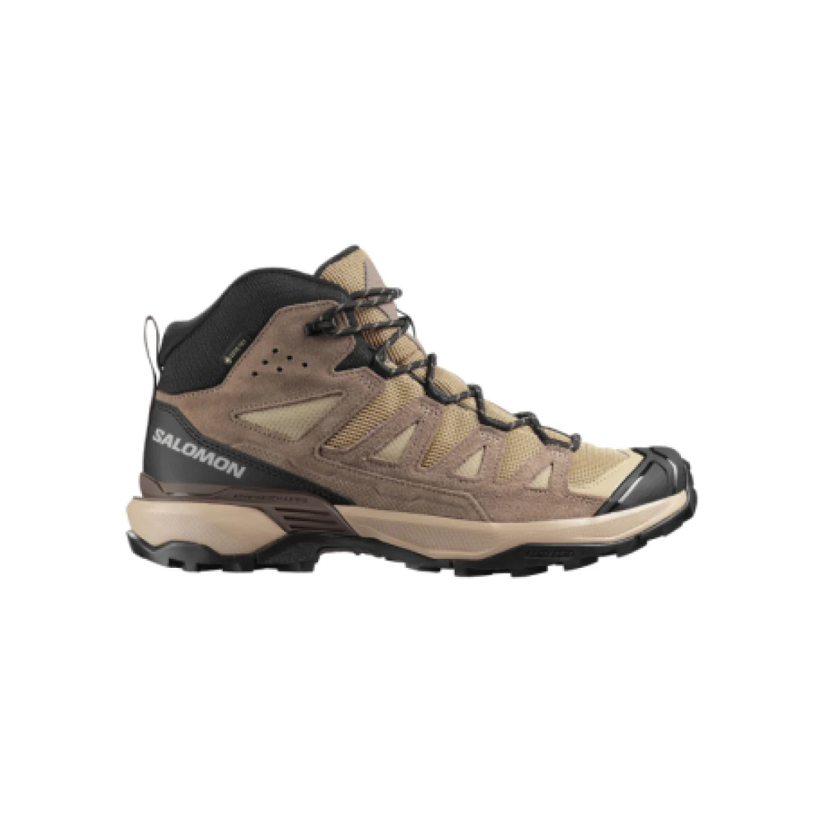 Pánska členková turistická obuv SALOMON X Ultra 360 Leather Mid GTX M desert tan walnut earth brown · záber 1