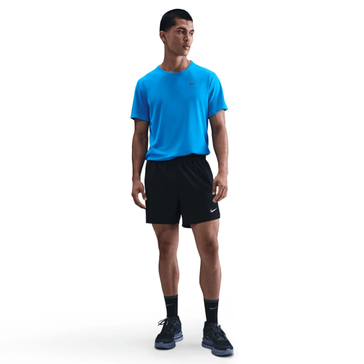 Pánske bežecké tričko s krátkym rukávom NIKE M NK DF UV MILER SS BLUE HERO REFLECTIVE SILV · záber 5