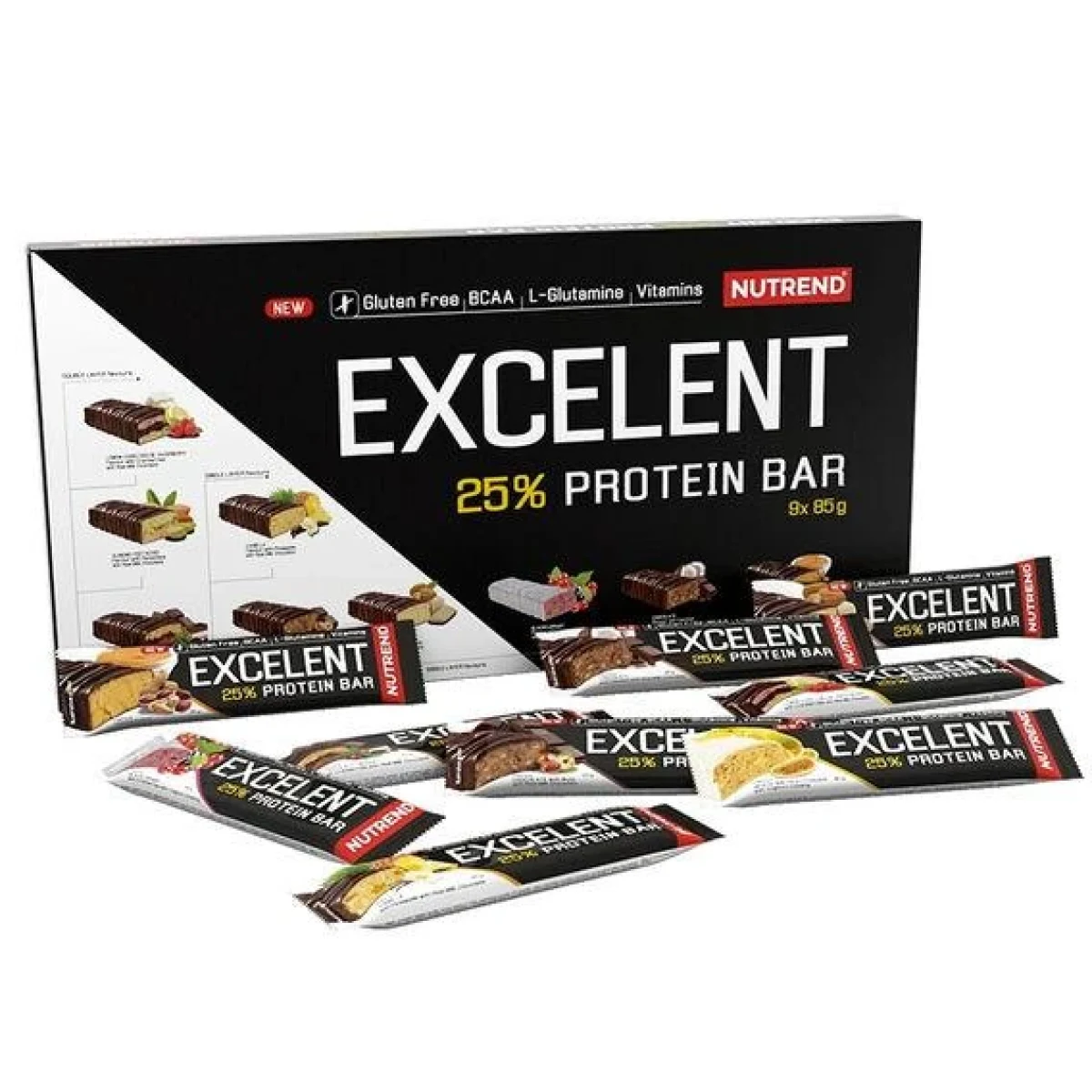 Nutrend Excelent Protein Bar 40g POUZE Černý rybíz, Brusinka (VÝPRODEJ) · záber 2