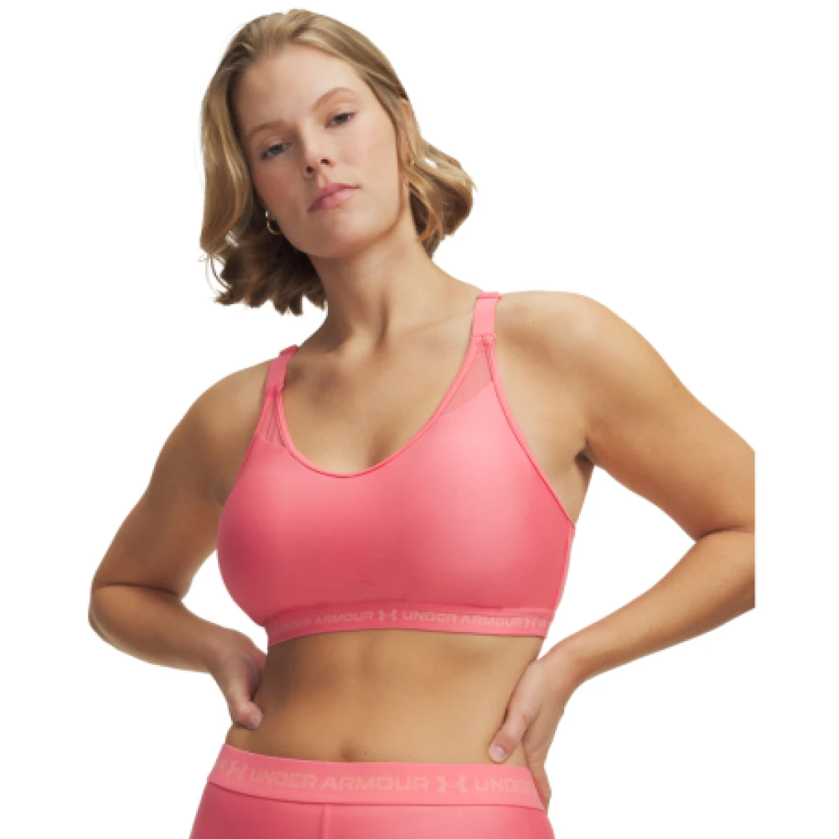 Dámska tréningová športová podprsenka UNDER ARMOUR UA Crossback Low Bra-MRN - Pohlavie: Zeny · záber 1