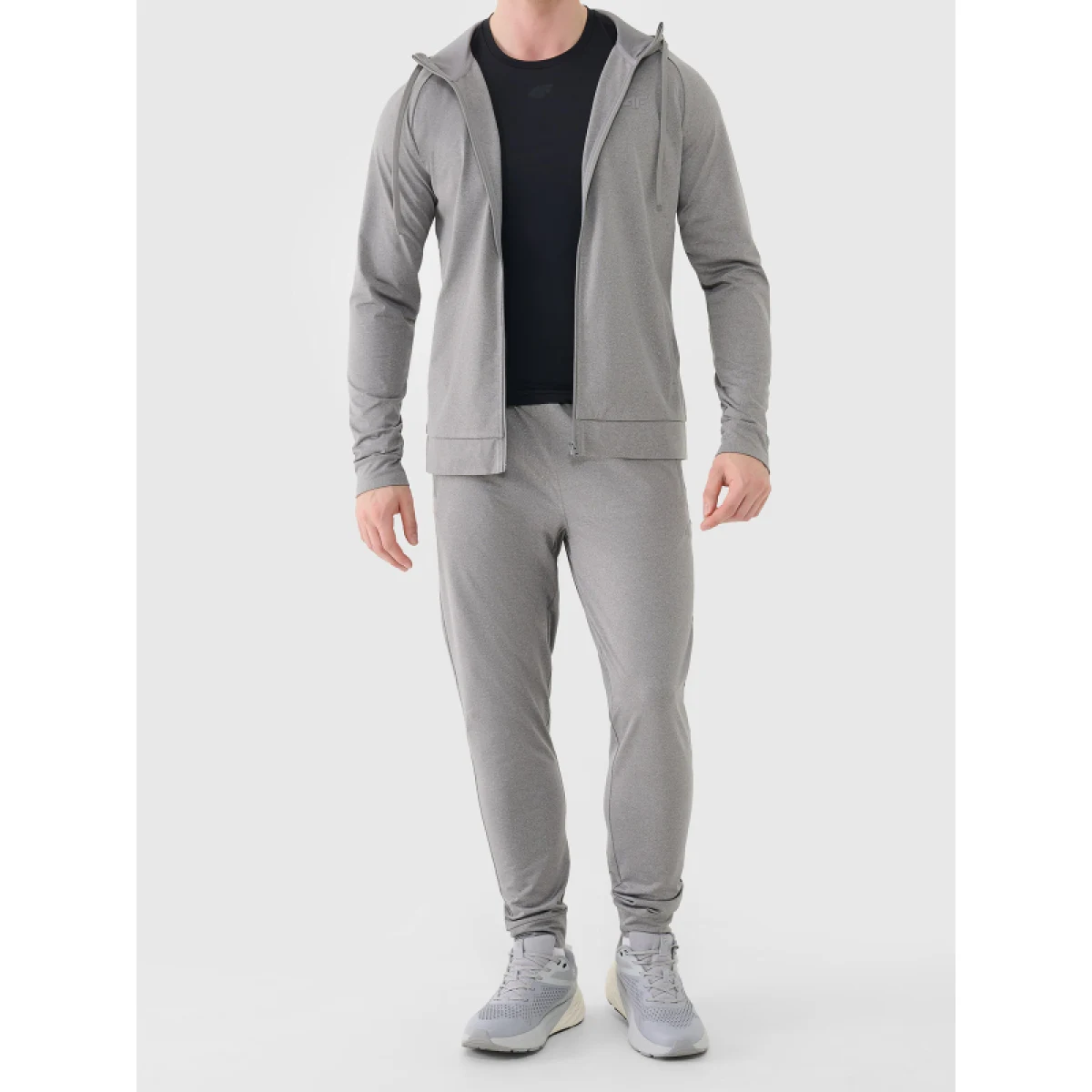 Pánska tréningová mikina so zipsom 4F SWEATSHIRT FNK M631-25M-GREY MELANGE · záber 5